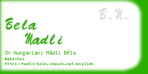 bela madli business card