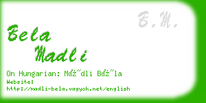 bela madli business card